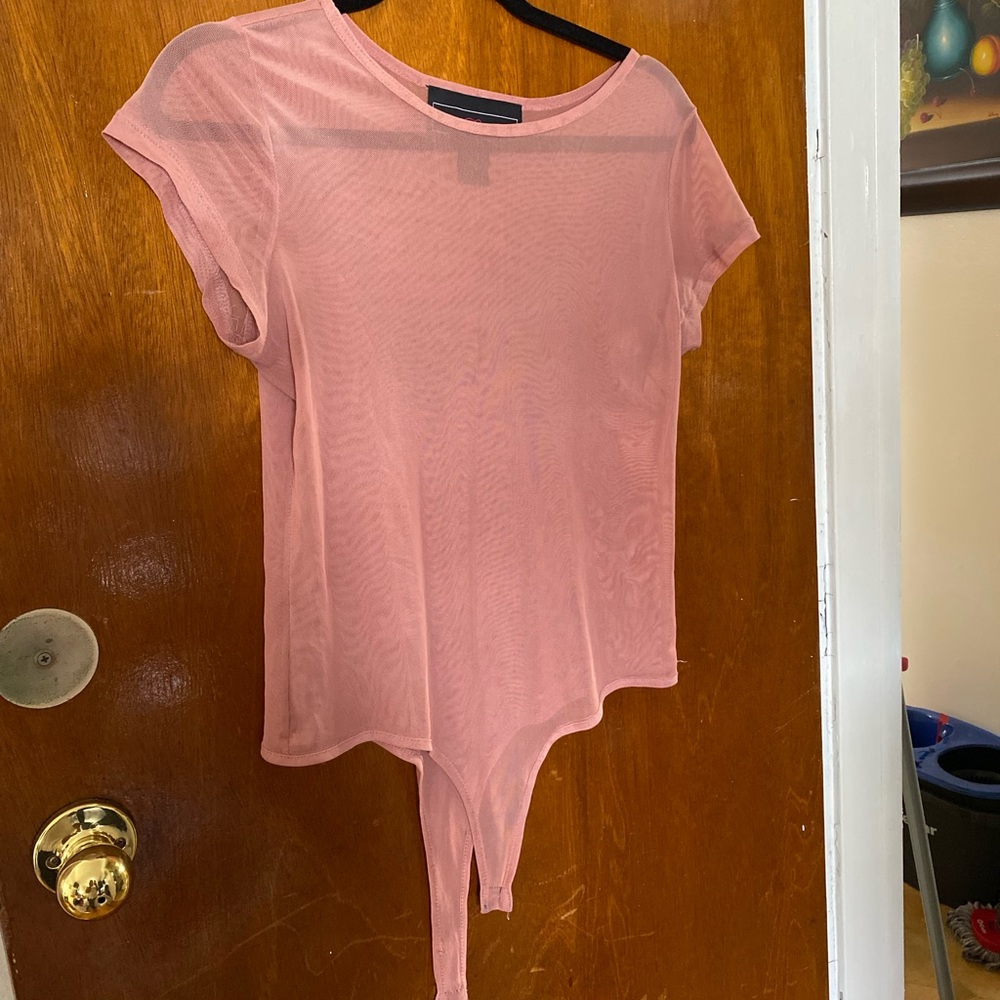 Pink Mesh Body Suit